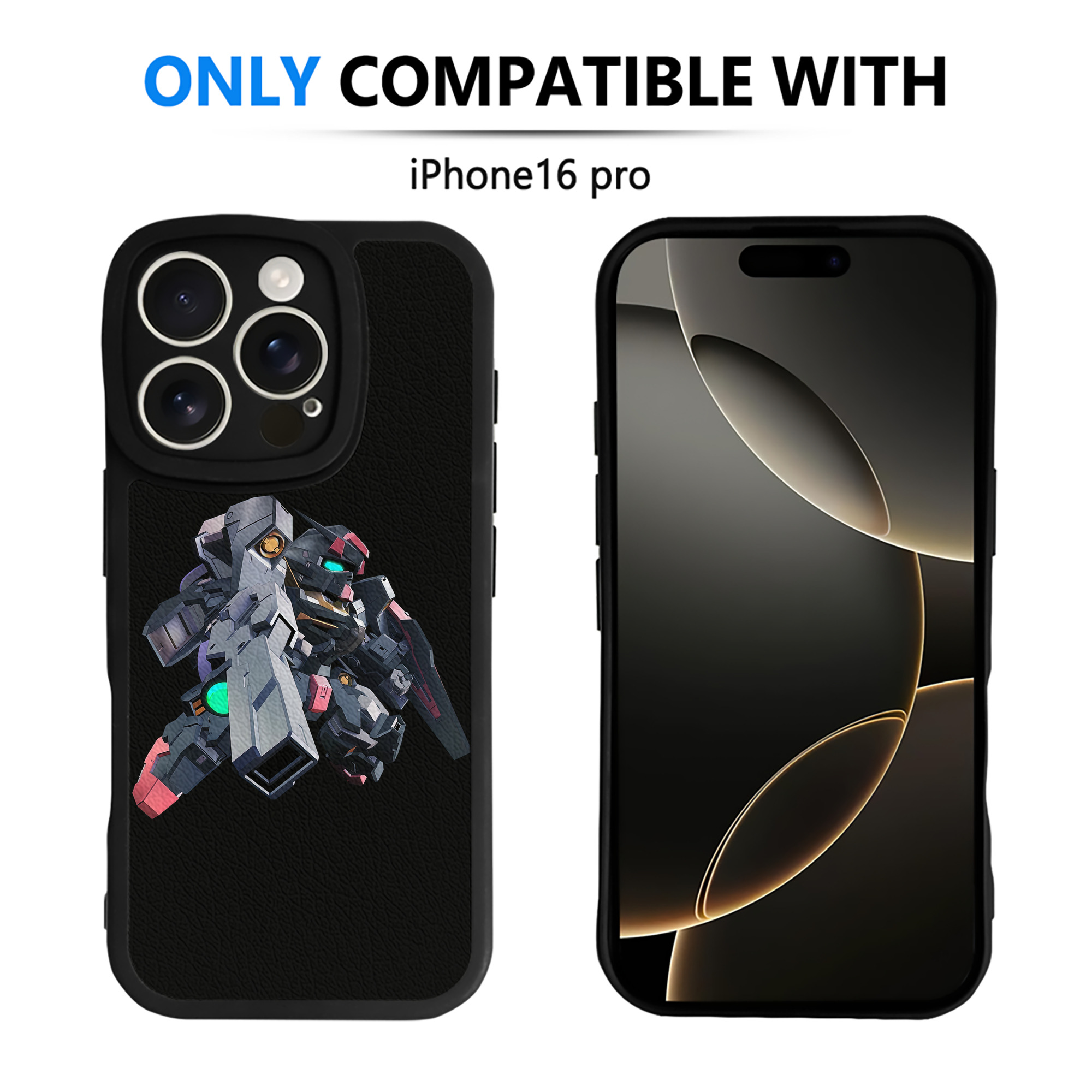 （画像用） 機動戦士ガンダム Mobile Suit Gundam 【iPhone 16シリーズ対応】シリコンスマホケース（レザー調） 材質：シリコン